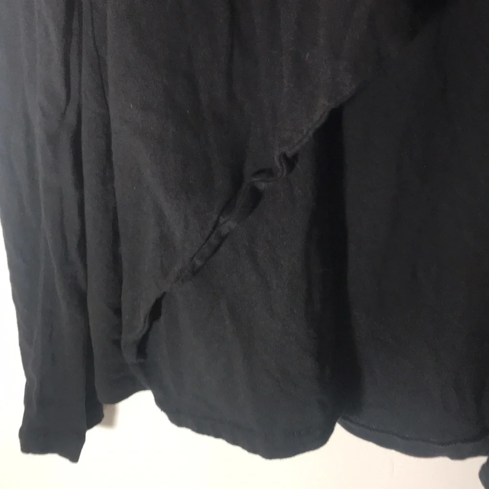 J.Crew draped cardigan black size small opened long sleeve dark academia
